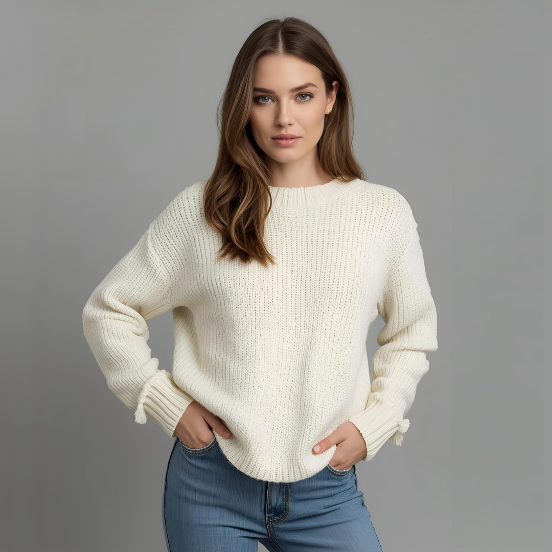 AIRA | White Knitwear Sweater